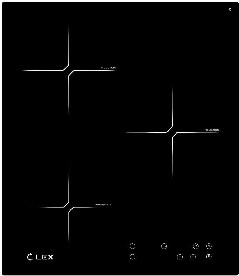 Индукционная варочная панель LEX EVI 430 BL, независимая, черный
