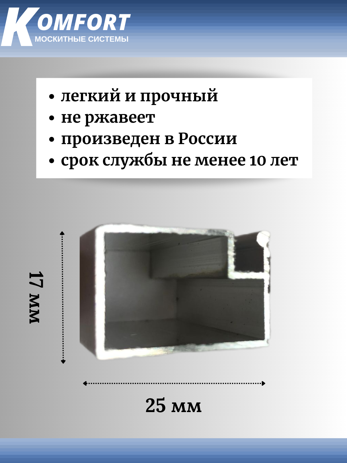 Профиль для москитной двери Рамный алюминиевый 25x17 белый 2 м 2 шт - фотография № 2