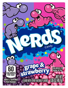 Фото Леденцы Wonka Nerds Strawberry + Grape со вкусом винограда и клубники 46,7 г