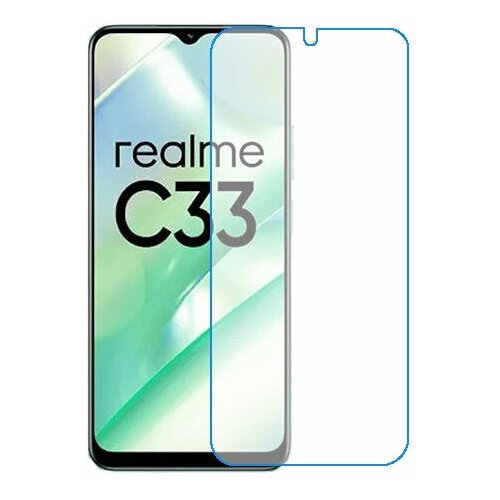 Realme C33 2023 защитный экран из нано стекла 9H одна штука скрин Мобайл