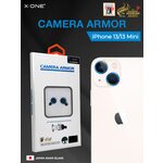 Сапфировое защитное стекло на линзы камеры Sapphire Camera Armor для iPhone 13 / iPhone 13 Mini, синий - изображение