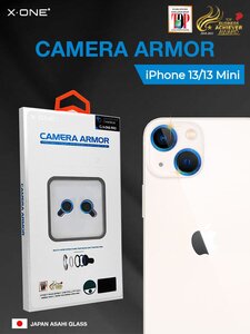 Фото Сапфировое защитное стекло на линзы камеры Sapphire Camera Armor для iPhone 13 / iPhone 13 Mini, синий