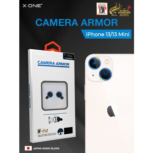 Сапфировое защитное стекло на линзы камеры Sapphire Camera Armor для iPhone 13 / iPhone 13 Mini, синий
