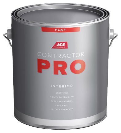 Американская интерьерная краска для стен Contractor Pro Flat, 0,946, Ultra White, Ace Paint