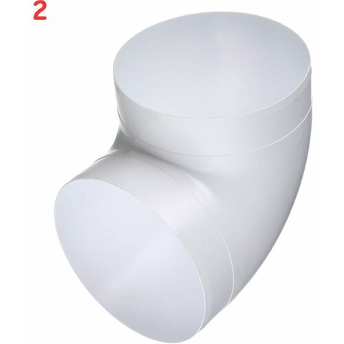 колено для круглых воздуховодов пластиковое d125 мм 45 2 шт Колено для круглых воздуховодов пластиковое d160 мм 90 (2 шт.)