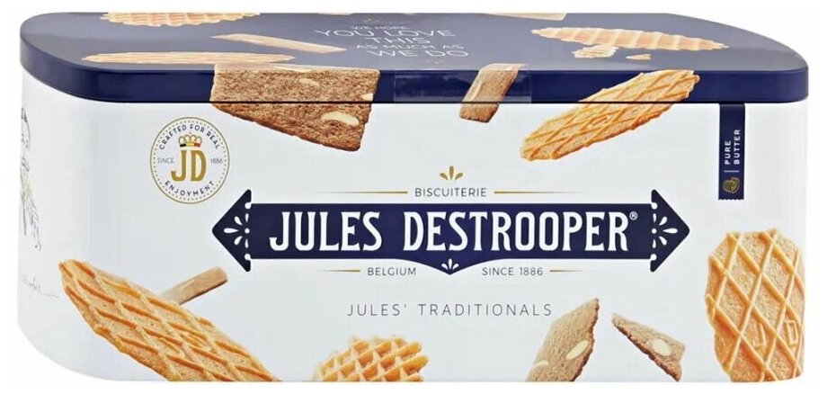 Печенье Бельгийское "Jules Destrooper" Печенье ассорти "Jules' Traditionals", 300 грамм - фотография № 3