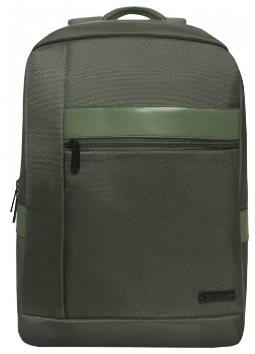 Рюкзак TORBER VECTOR с отделением для ноутбука 15,6", серо-зелёный, полиэстер 840D, 44 х 30 x 9,5 см, T7925-GRE