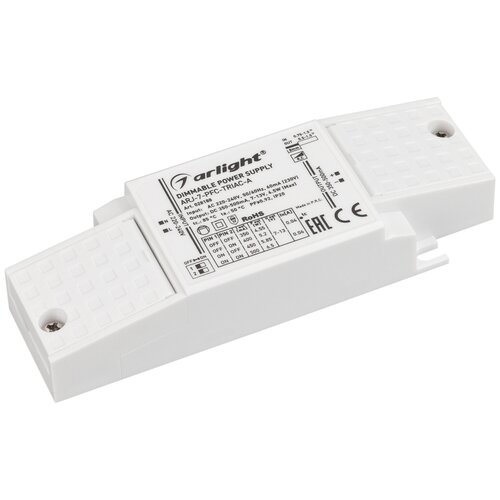 Блок питания токовый (AC-DC) 350-500mA 6.5W 028188 ARJ-7-PFC-TRIAC-A пластик диммер