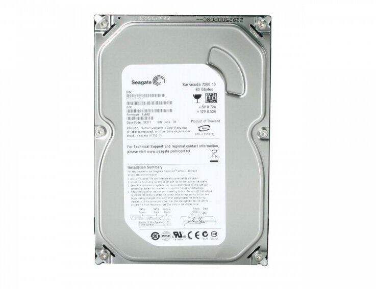 Жесткий диск Seagate ST380815AS 80Gb SATAII 3,5" HDD