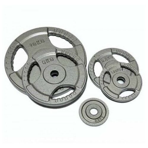 фото Диск олимпийский металлический (покрытие молотковое) 10кг. fitnessport