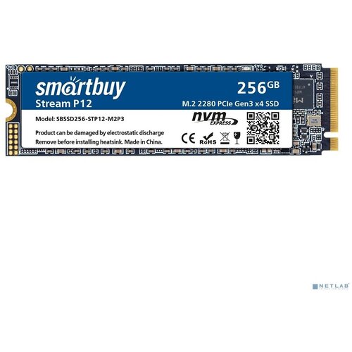 Smart buy накопитель Smartbuy M.2 SSD 256Gb Stream P12 SBSSD256-STP12-M2P3 NVMe PCIe3