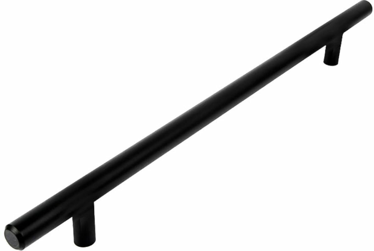 Ручка-рейлинг мебельная D12х160-220мм, сталь/черный матовый - фотография № 3