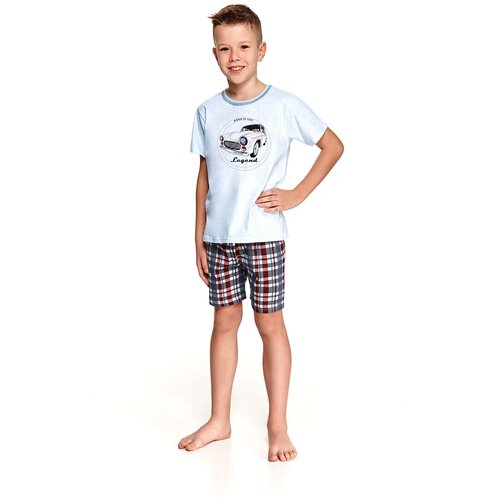 Пижама детская для мальчиков TARO Damian 943-944-01, футболка и шорты, голубой (Размер: 92)