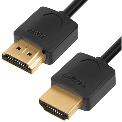 Кабель HDMI 1м Green Connection GCR-51594 круглый черный