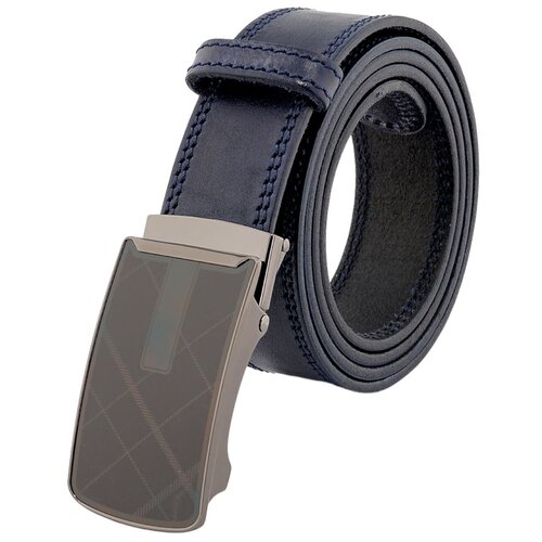 фото Ремень мужской "великан" из натуральной кожи с автоматической пряжкой-зажимом 140 см (арт. 3527) dnka