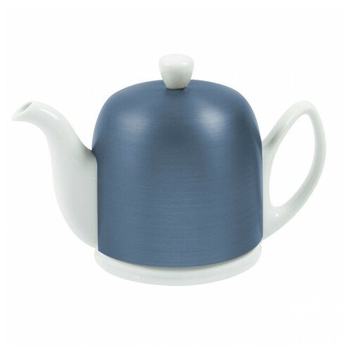 фото Чайник заварочный salam white на 4 чашки, объем 700 мл, цвет белый + синий, материал фарфор, guy degrenne, 225358