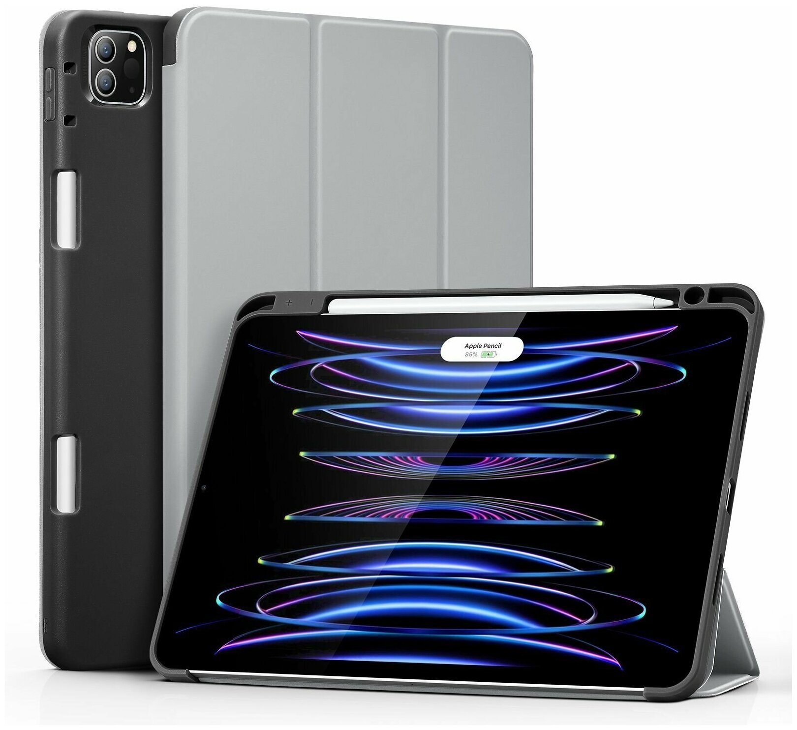 Чехол книжка ESR Rebound Pencil Case для iPad Pro 11 (2022 / 2021) - Grey серый
