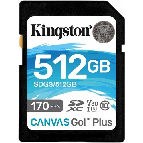 Карта памяти Kingston SDXC 512Gb Class 10 SDG3/512GB