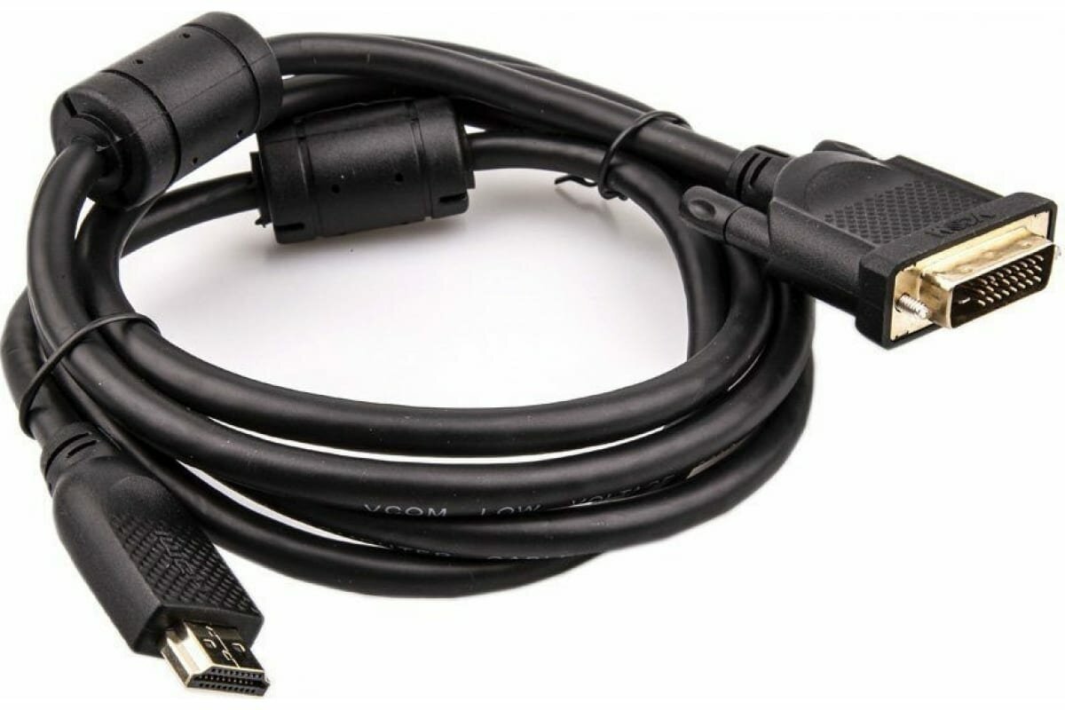 Кабель HDMI-DVI 1.8M CG484GD-1.8M VCOM VCOM Telecom - фото №1