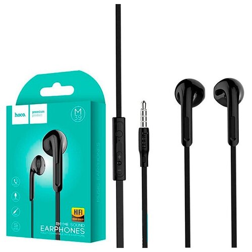 Гарнитура Hoco M39 вкладыши Черная 58000₽