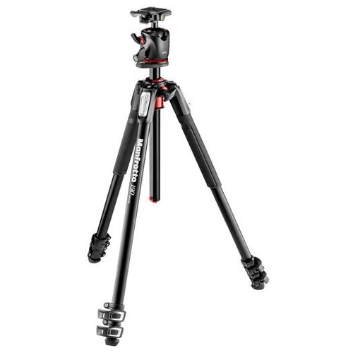 Штатив Manfrotto MK190XPRO3-BHQ2 (171см/7кг/2500г) + опоры для снега Manfrotto 230 штатив manfrotto mk055xpro3 bhq2 и шаровая головка для фотокамеры