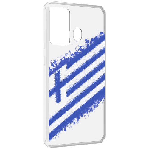 Чехол MyPads флаг Греции для ITEL A27 / ITEL P17 задняя-панель-накладка-бампер