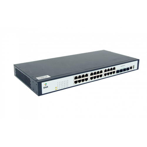 терминал eltex ltp 8x olt 8 портов gpon 4 комбинированных порта 10 100 1000base t 1000base x 4 порта 10 100 1000base t 2 порта 10g base r sfp 1 SNR Управляемый коммутатор уровня 2, 24 порта 10/100/1000Base-T, 4 порта 1/10G SFP+