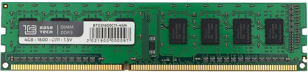 Память DDR3 DIMM 4Gb 1600MHz BaseTech (BTD31600C11-4GN)