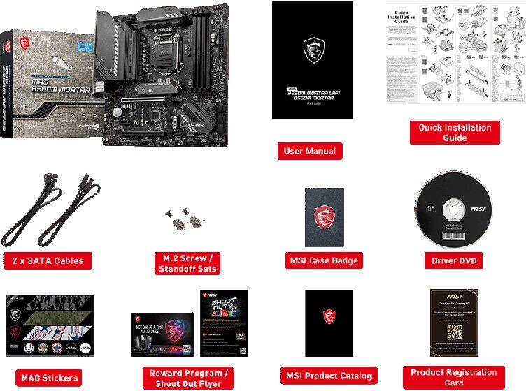 Материнская плата MSI (MAG B560M MORTAR) mATX, B560, LGA1200, RTL - фотография № 3