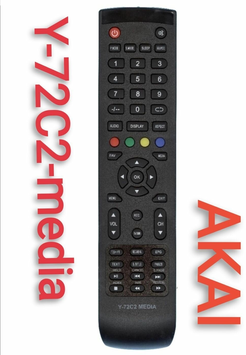 Пульт Y-72C2 MEDIA для AKAI/акай телевизора