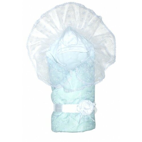 конверт одеяло сонный гномик миндаль с шапочкой 70 см бежевый Конверт-одеяло Диамант Голубой
