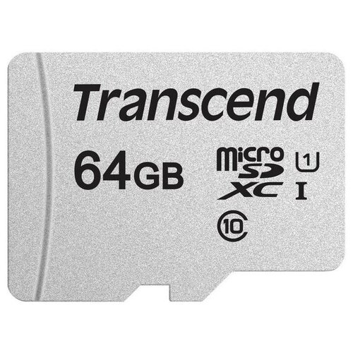 карта памяти transcend microsd 64gb ts64gusd300s a adapter Карта памяти Transcend 300S microSDXC 64Gb UHS-I Cl10 +ад, TS64GUSD300S-A