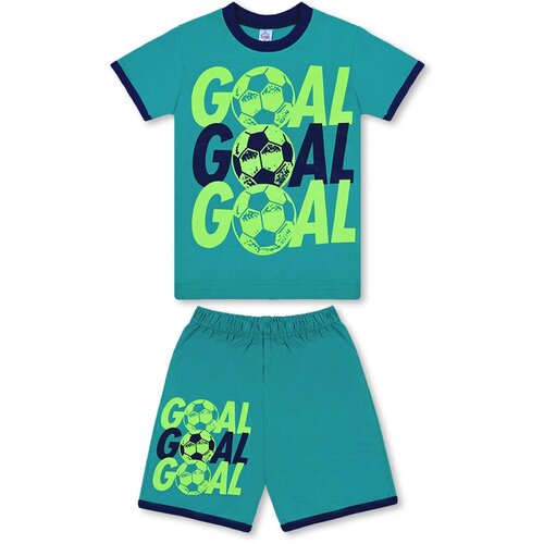 фото Костюм для мальчика - изумрудный - мяч , размер 104 bonito