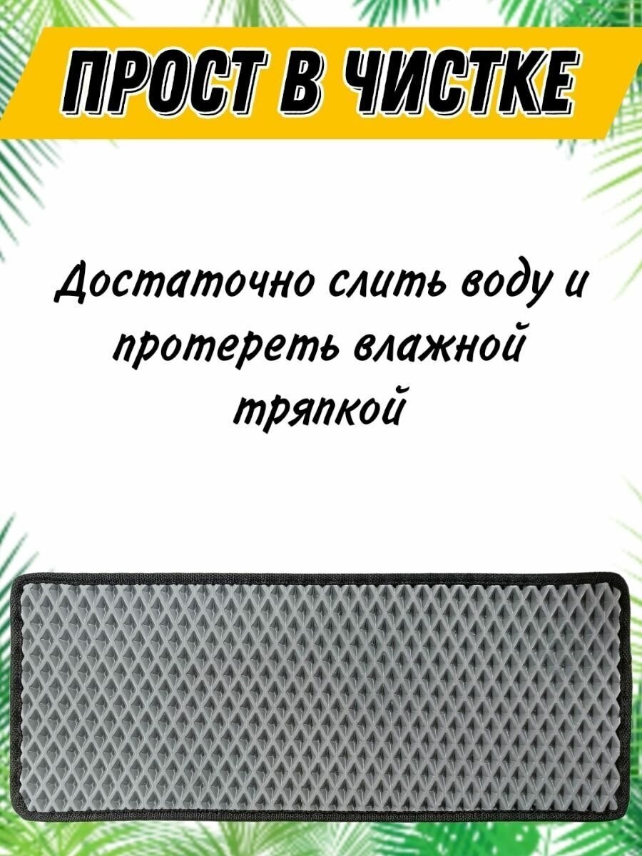 Коврик/поддон для цветов и растений для дома и сада, Серый с черным кантом,40х25См