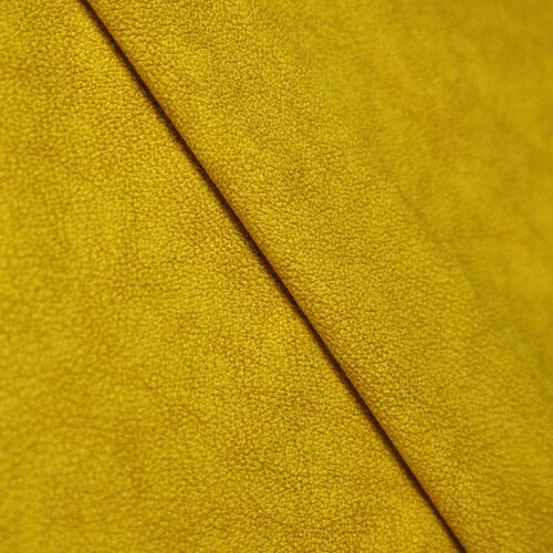 Ткань мебельная отрезная замша Kreslo-Puff OMNIA 43, желтый, 100*142см, для обивки мебели, перетяжки, реставрации, штор