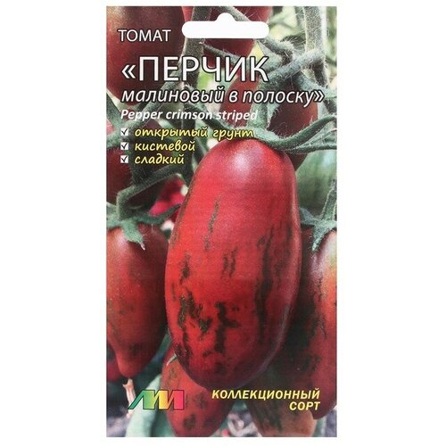 Семена Томат Перчик малиновый в полоску, 5 шт семена томат перчик малиновый в полоску 5 шт