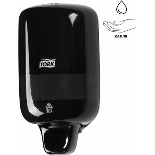 Дозатор для жидкого мыла TORK (Система S2) Elevation, 0,5 л, mini, черный, 561008