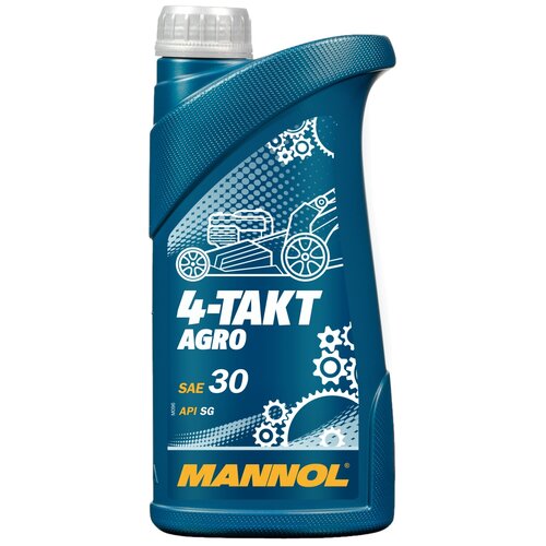 Масло для садовой техники Mannol 4-Takt Agro SAE 30, 1 л mannol 1441 масло mannol мототехника 4t takt agro sae 30 4 л