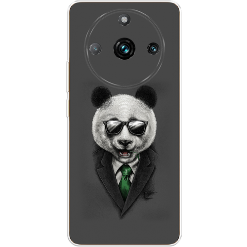 Силиконовый чехол на Realme 11 5G / Реалми 11 5G Деловая панда силиконовый чехол на realme 11 5g реалми 11 5g красная панда в полный рост прозрачный