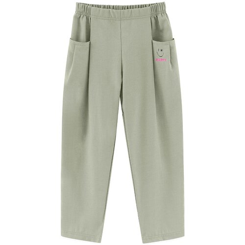Школьные брюки  Bell Bimbo, демисезон/лето, нарядный стиль, карманы, размер 122, зеленый