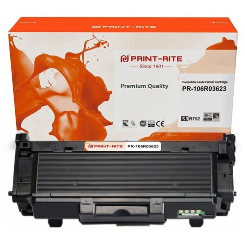 Картридж Print-Rite TFX828BPU1J 106R03623 черный (pr-106r03623) картридж galaprint gp 106r03623 15000 стр черный