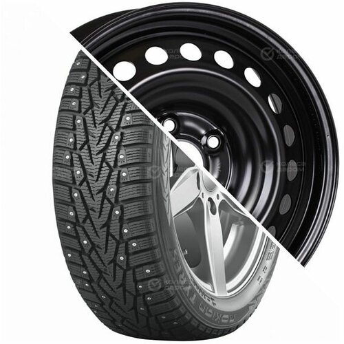 Колеса в сборе Nokian Tyres 6x16/5x114.3 D67.1 ET43 Black 205/65 R16 99T Шипованные