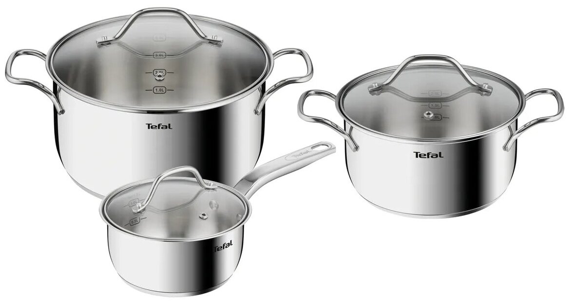 Набор посуды Tefal Intuition 6 предметов 13/29/5л 16/20/24см B864S674