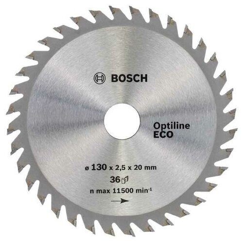 Bosch циркулярный диск 130x20/16x36OptilineECO (2608641782) диск циркулярный 150x16 100 остр зуб 2609256824 bosch