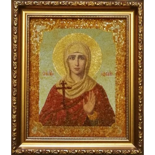 Икона Святая Великомученица Галина икона святой александр невский из балтийского янтаря