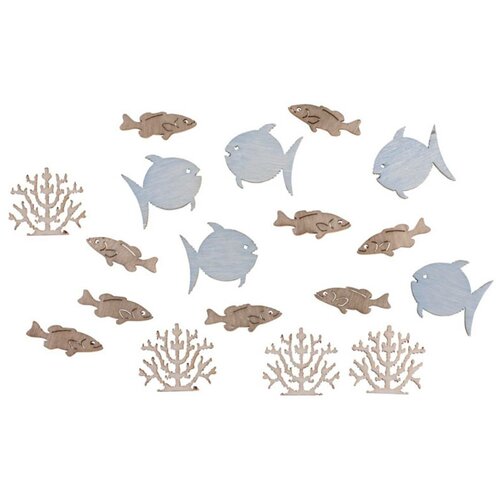 Набор декоративных элементов Морские звезды и рыбки 2 см RAYHER 56994000