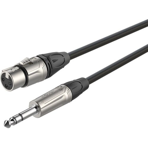 ROXTONE DMXJ220/3 Кабель микрофонный, MC002 (D: 6мм), XLR (3PF) 6.3mm JACK (S), 3м roxtone smxj260 3 кабель микрофонный xlr 3pm 6 3mm jack s 3м