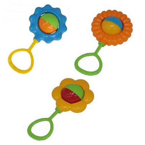 фото Набор погремушек цветочек 3 шт. 45638 полесье