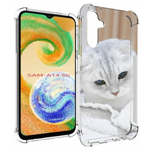 чехол mypads кошка персидская для samsung galaxy a14 5g задняя панель накладка бампер Чехол MyPads кошка чаузи для Samsung Galaxy A14 4G/ 5G задняя-панель-накладка-бампер