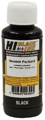 Чернила Hi-Black Универсальные для HP, Пигментные, Bk, 0,1 л.
